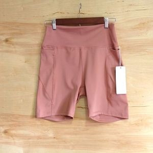 High Waist Legging Shorts for Women's with Deep Pockets